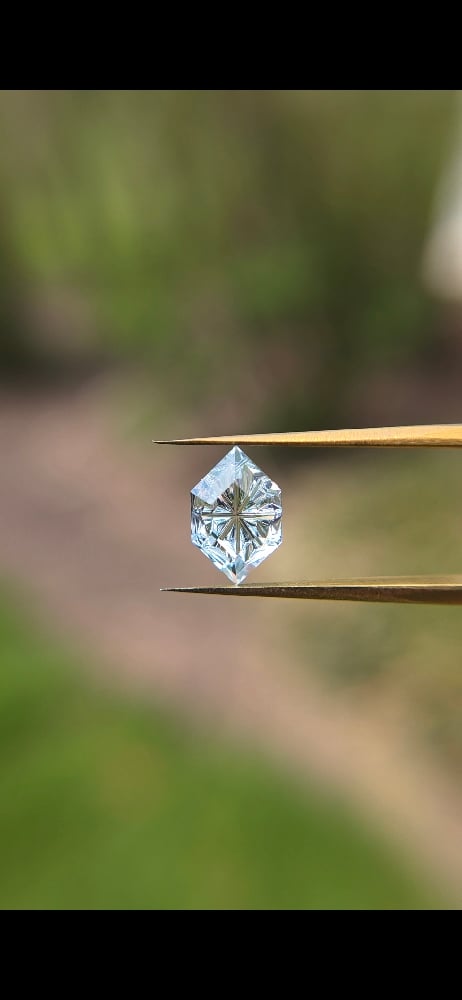 Image of Arctic Glacier Sapphire — Dutch Marquise Fantasy Cut