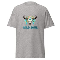 Image 6 of Unisex classic tee, Wild Soul Longhorn Skull tee