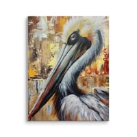 Image 4 of Close Up Pelican Canvas
