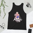 Image 1 of Patriotic Girl Unisex Tank Top - White Outline