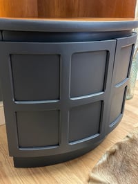 Image 3 of Dark blue & teak Nathan corner unit 