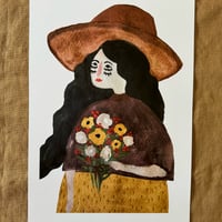 Image 2 of WATERCOLOUR FLOWER GIRL A3 PRINT