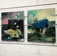 Image 3 of Painting / maleri  / "Forgotten land V" / 50x60 cm