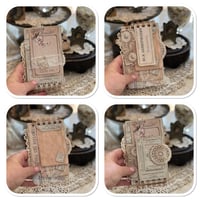 Image 10 of Junk Journal lace samples booklet in a vintage french lace pouch