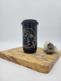 Image 1 of Black Moon Face Travel Mug 
