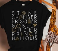 Wizard Book Titles Black Tshirt