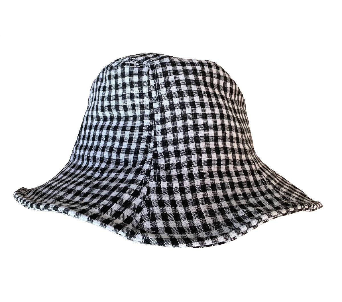 Image of Linen Sun Hat. Black Gingham was £22)