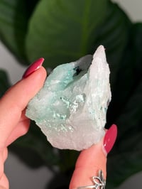 Image 2 of COPPER X MALACHITE STAINED QUARTZ -MOROCCO- L