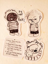 Image 1 of Calvin and Hobbes stickers 