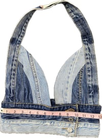 Image 2 of BELTED DENIM BRA TOP