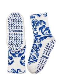 Image 1 of Porcelain Blue Grip Socks 