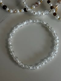 Image 8 of Starlight Shimmer  Cream and Gold  Tumbler Bracelet Stack