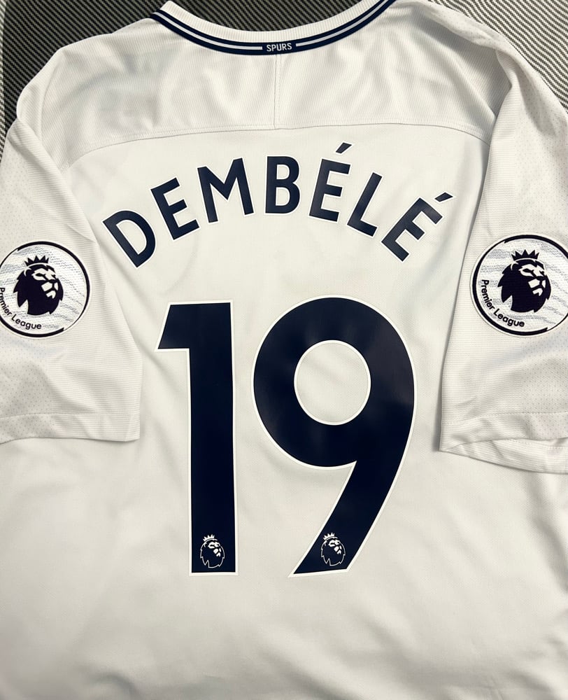 Image of Tottenham Hotspur “DEMBÉLÉ 19” 2017/18 Home Shirt + PL patches (XL)