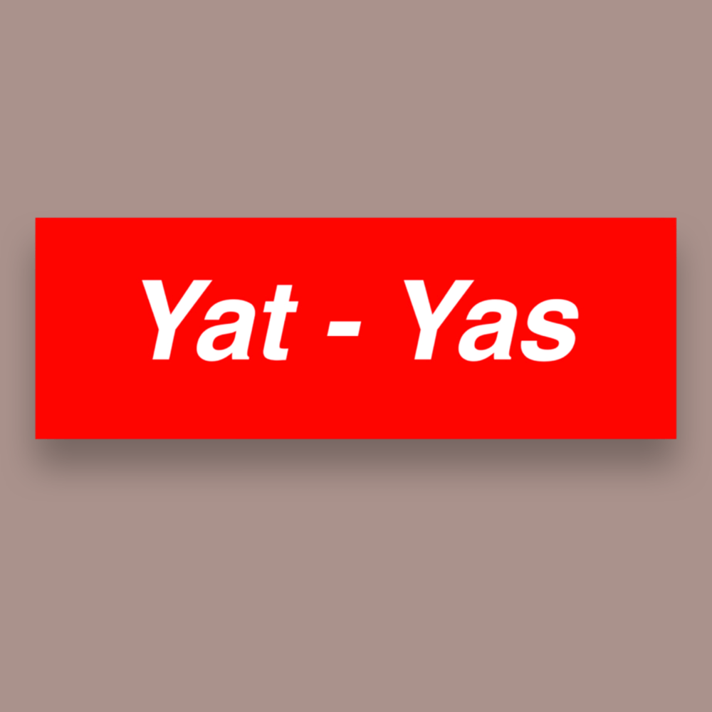 Yat-Yas Hardhat sticker