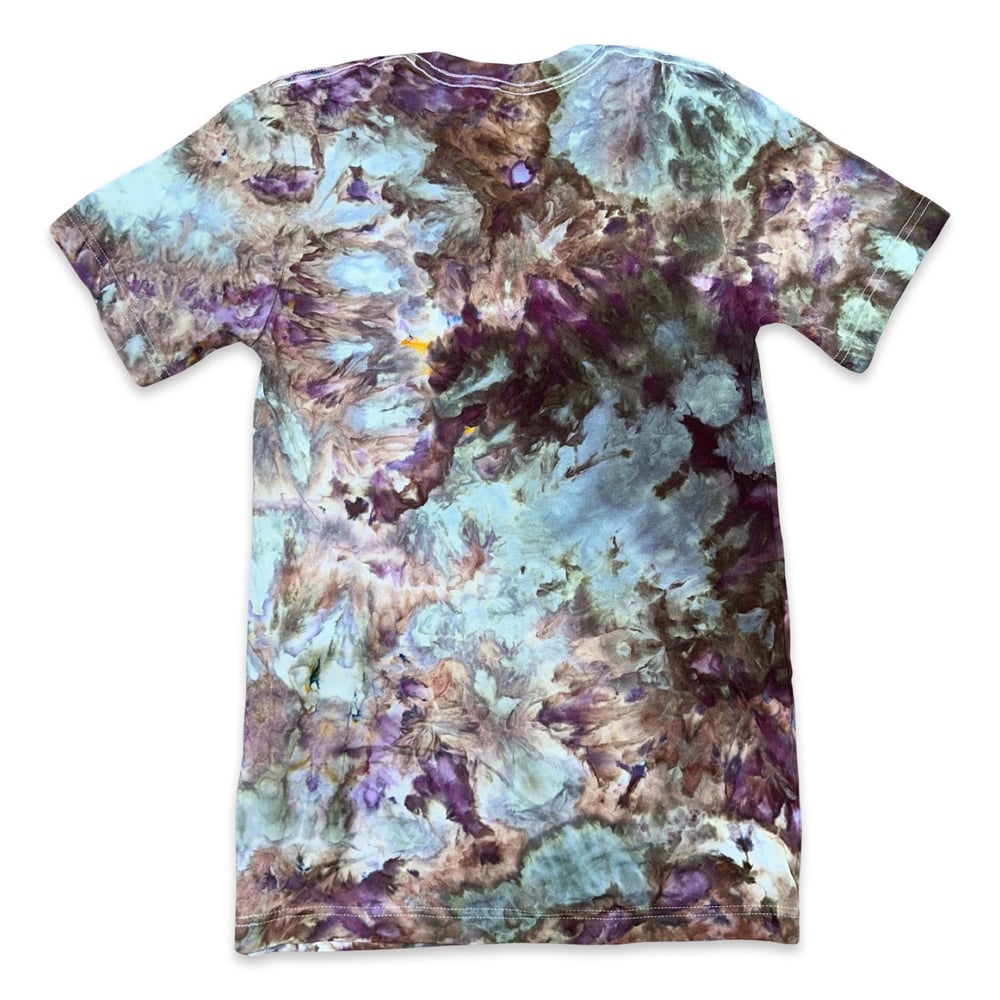 Image of Extra Small Be Grateful Now Mushroom Ice Dye Shirt