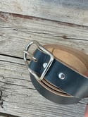 Horween Leather Belt BASICS 2nds Quality - Navy Blue Chromexcel
