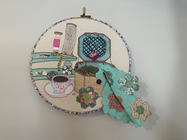 Sewing box printed piece