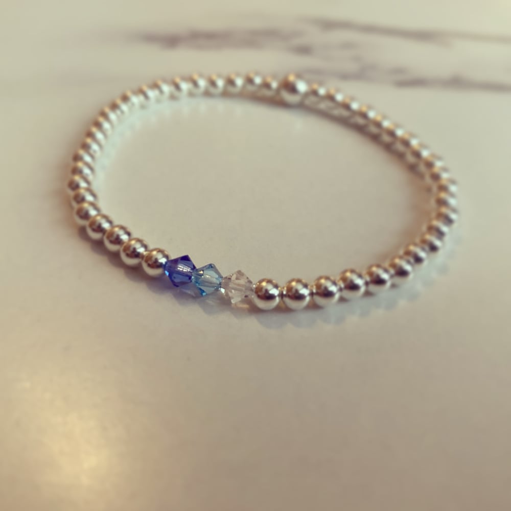 Image of Swarovski Birthstone Beaded Bracelet