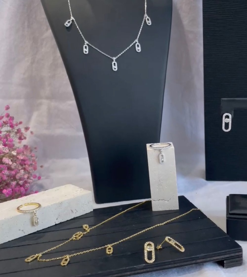 Messika 18 gold plated silver set