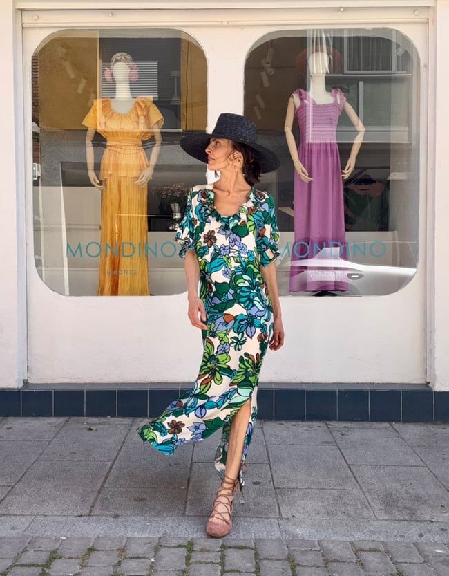 FLORAL RUFFLES KAFTAN
