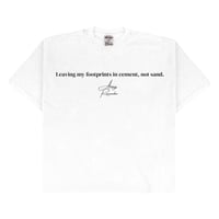 Image 5 of White “Footprints” Drop Shoulder T-Shirt