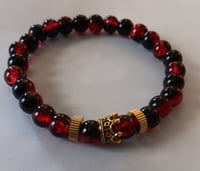 Image 1 of Mens  Red & Gold Bracelet 
