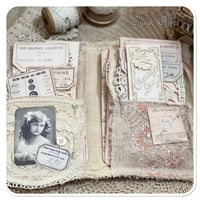 Image 3 of Junk Journal fabric folder lace samples junk journal supplies