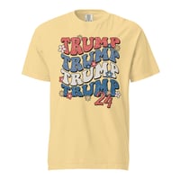 Image 7 of Retro Trump 24 Flowers Unisex garment-dyed heavyweight t-shirt