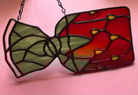 Image 3 of Stained glass strawberry candy suncatcher