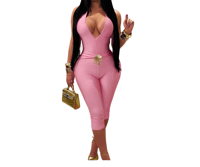 Blush Belle Capri Jumpsuit