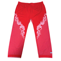 Image 1 of Adidas Stella McCartney Climalite Red Floral 3/4 Yoga Legging Size L - NWT