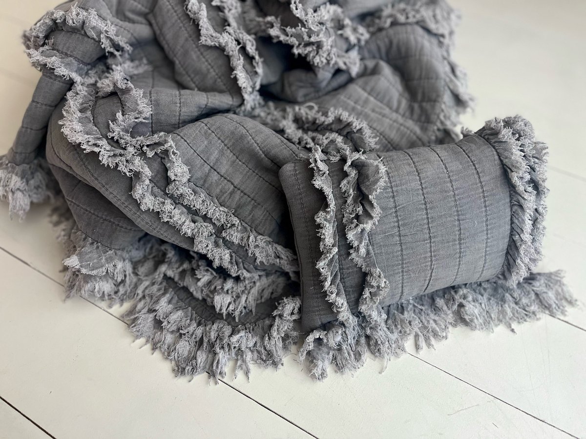 Image of Gray Ruffle Layer Set 