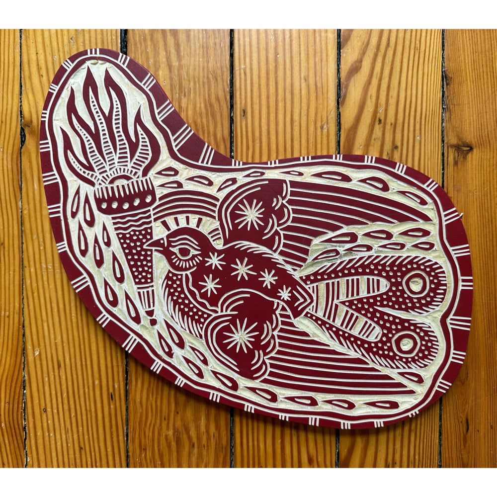 Image of Deep Red Torch Bird