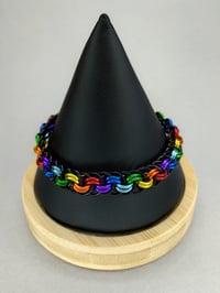 Image 1 of Rainbow + Black Viper Basket Bracelet