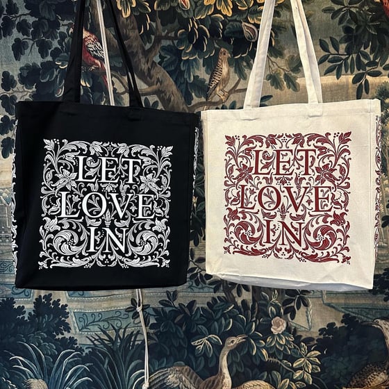 Image of ‘Let Love In’ Screen Printed Canvas Shopper Bag