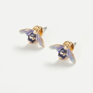 Image of Fable Enamel Bee Earrings 