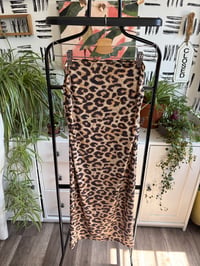 Image 1 of Leopard strapless dress 