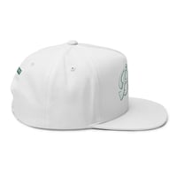 Image 4 of White Flat Bill Cap