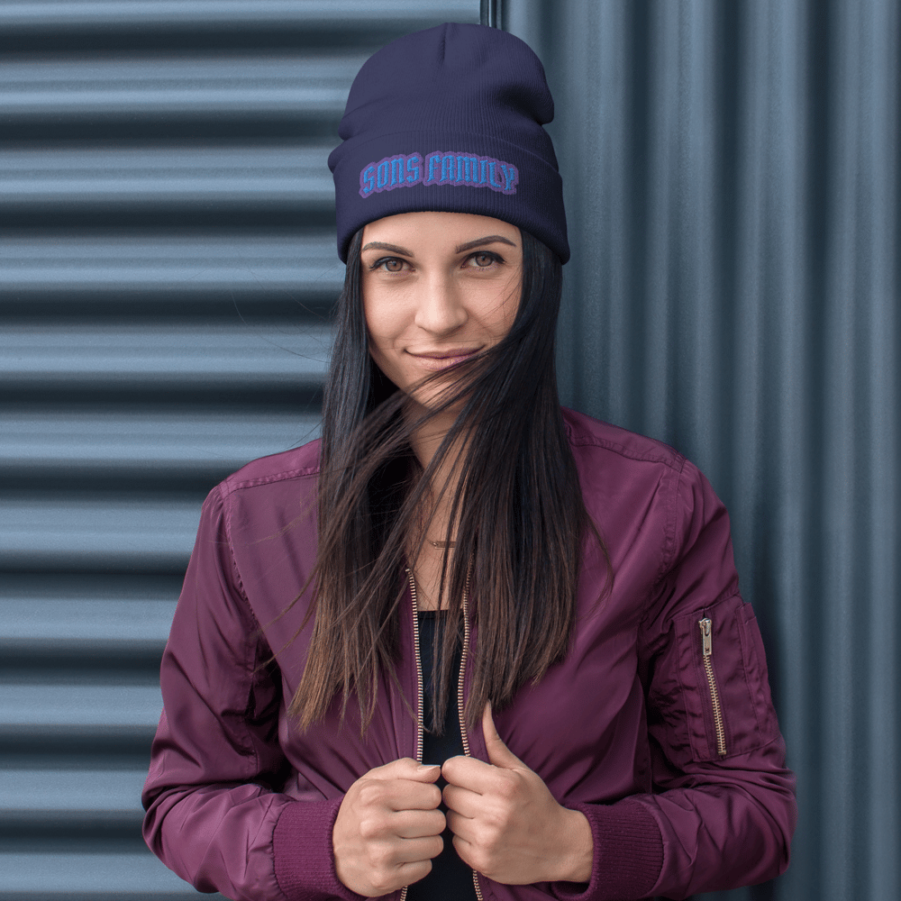 EMBROIDERED FAMILY COLORS BEANIE