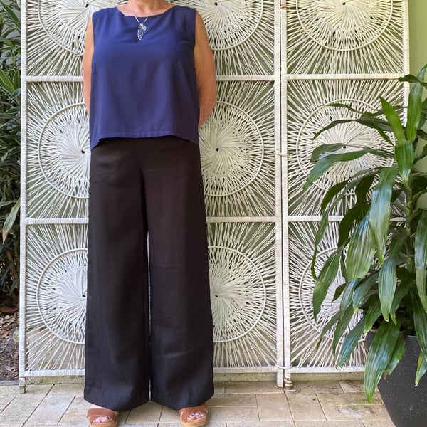 Image of Linea pants - Linen - Black