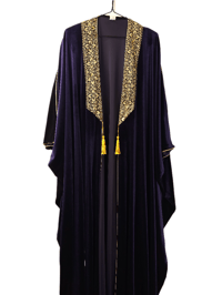 Image 1 of Tatreeze Velvet Abaya (Made in Jordan)