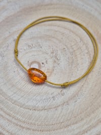 Image 2 of Bracelet cordon ambre naturelle taille adulte