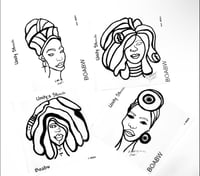 Image 1 of Unity’s Stencils: Ankh Goddess, Empress Blue Lips, Loc Godis Protection Godis