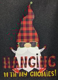 Image 4 of Hanging with My Gnomes Christmas Apron (black)