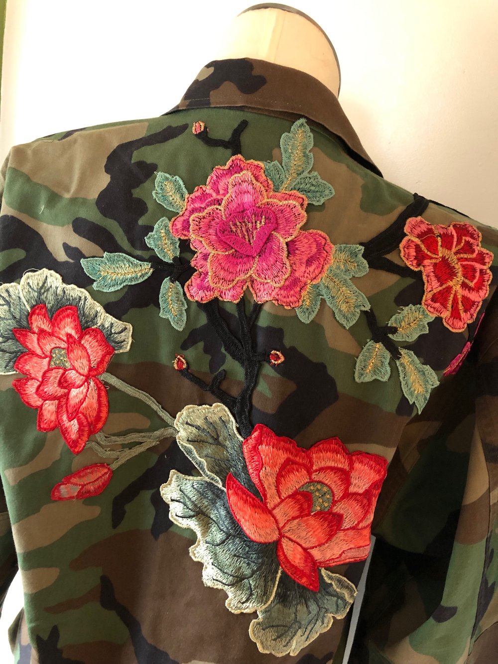 “Camo and Flowers” series: Roses & Lotus