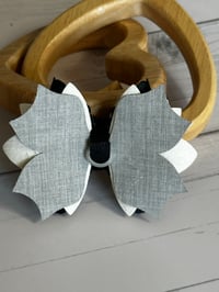 Image 3 of Black & White “Still Plays with Dolls” Straw Topper Bow