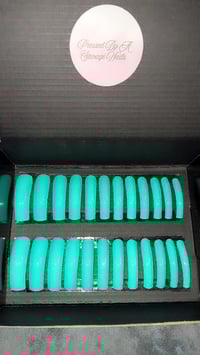 Image 2 of 3XL TURQUOISE CURVED NAILS