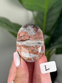 Image 12 of SANGRIA LACE AGATE PALM STONES LOT 2