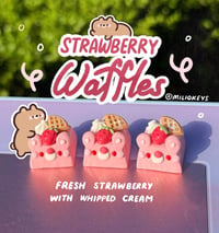 Image 1 of Strawberry Waffles Artisan Keycap