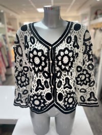 Monocrome Crochet Cardigan 